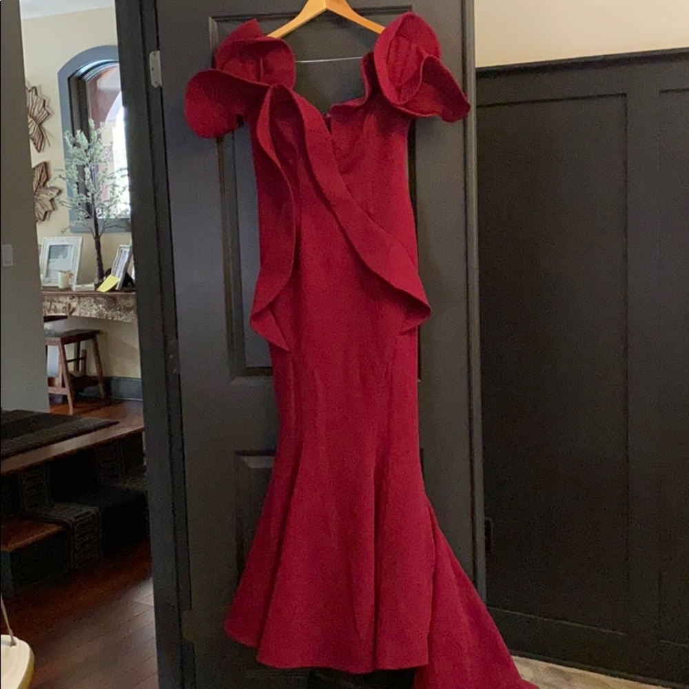 Couture Mother of The Bride Gown WINE/BURGUNDY